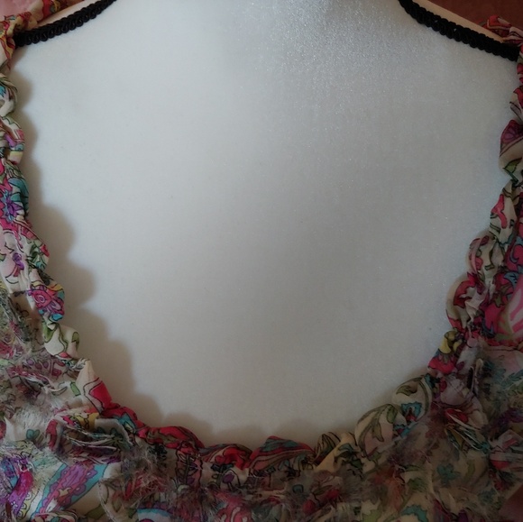 Blue Tassel silky tank - Picture 3 of 7